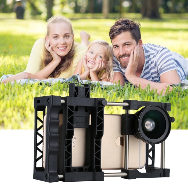 Handheld Phone Stabilizer Universal Portable Adjustable Mobile Phone Cage With Kit For iPhoneSamsung and Other Smartphones