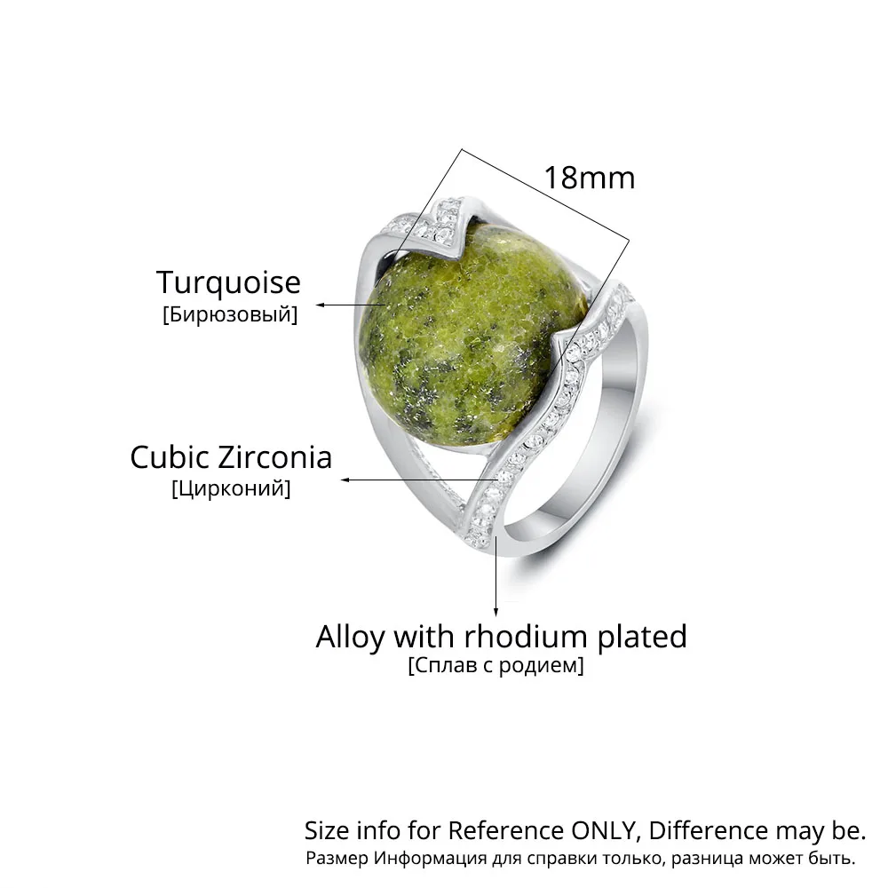 Stone Silver & Rose Gold Color Party Rings For Women Best Gift For Her (JewelOra RI101951)