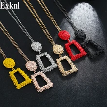 Exknl длинное женское ожерелье с подвеской, красочные винтажные ожерелья и кулоны, модные аксессуары, милые ювелирные изделия для женщин, подарок