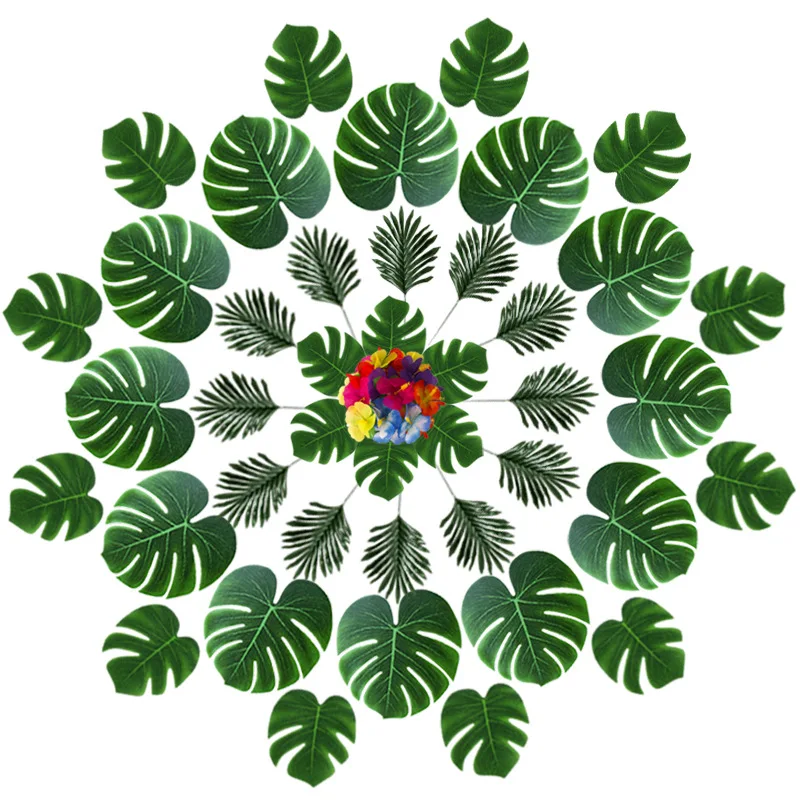Тропические монстерские Пальмовые Листья винтажные Jungle Plant DIY Искусственные