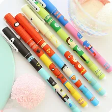 6 шт./компл. Kawaii мультфильм стиль черные чернила гелевая ручка для студентов хорошее качество ручки набор канцелярских принадлежностей(tt-4487