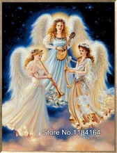 5D Diy Diamond mosaic full diamond embroidery angel playing music cross stitch crystal square diamond sets BK-489