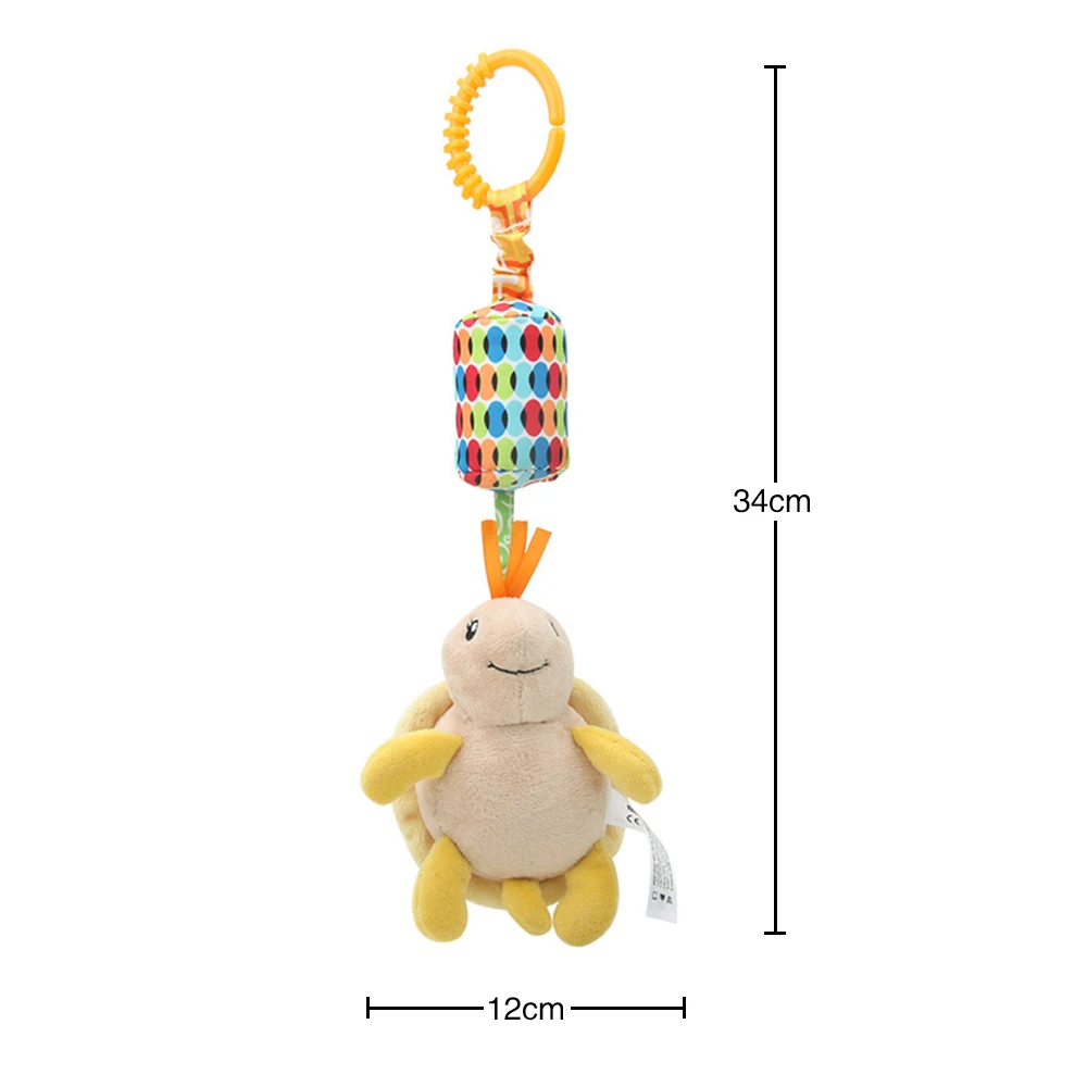 Bearoom погремушка игрушки для ребенка милый щенок пчела коляска игрушка погремушки мобильный для ребенка тележка 0-12 месяцев младенческая кровать подвесной подарок - Цвет: tortoise