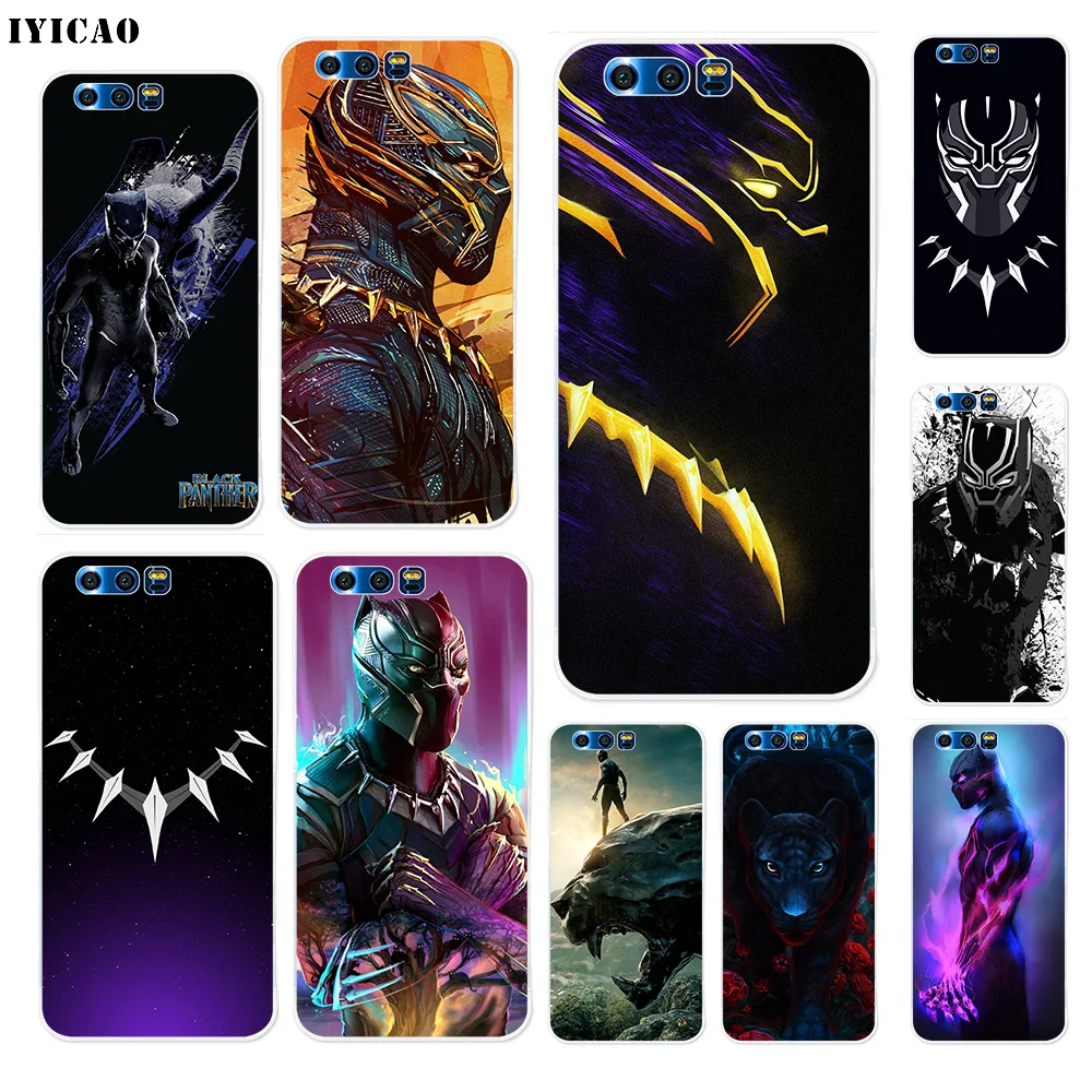 IYICAO черный пантера Marvel Фильм Мягкий силиконовый чехол для Huawei Y9 Y7 Y6 Prime 2018 Honor 8C 8X 8 9