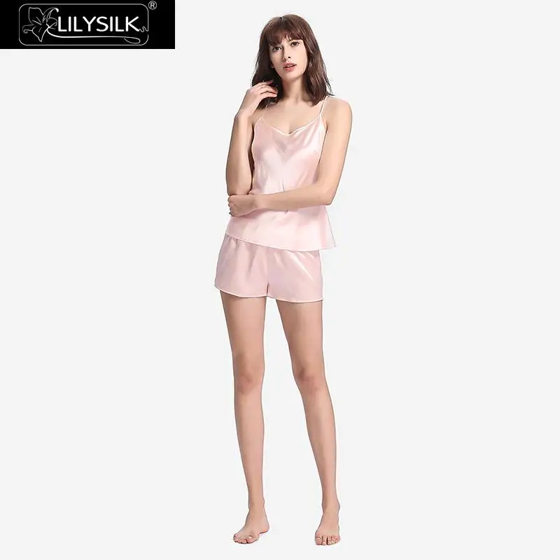 LilySilk пижамный комплект для женщин из чистого 100 шелка 22 momme Роскошная майка с