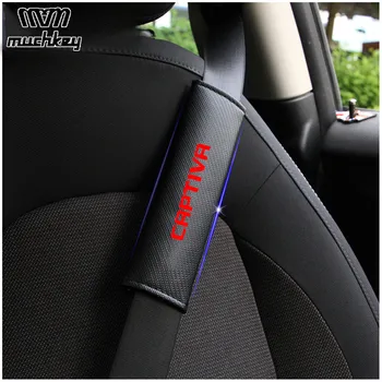 

For Chevrolet Captiva Car Seat Belt Shoulder Strap Protect Pads Cover No Slip No Rubbing Soft Comfort 2Pcs Red Blue White
