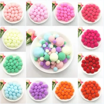 

Pompones 10/15/2025mm Fluffy Soft Pom Poms Pompoms Ball Handmade Kids Toys DIY Garment Material Sewing Craft Supplies 100pcs.