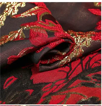 

American style luxury floral jacquard brocade fabric for winter autumn dress coat suits jacquard fabric cloth