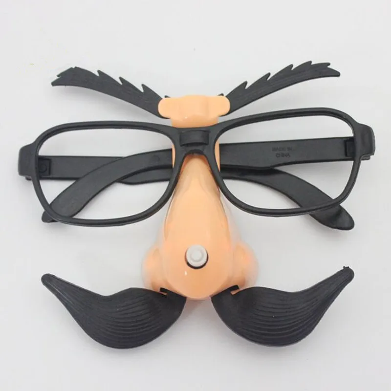 Funny Moustache Glasses Kids Adults Tricky Glasses Prank Toys Dress Up