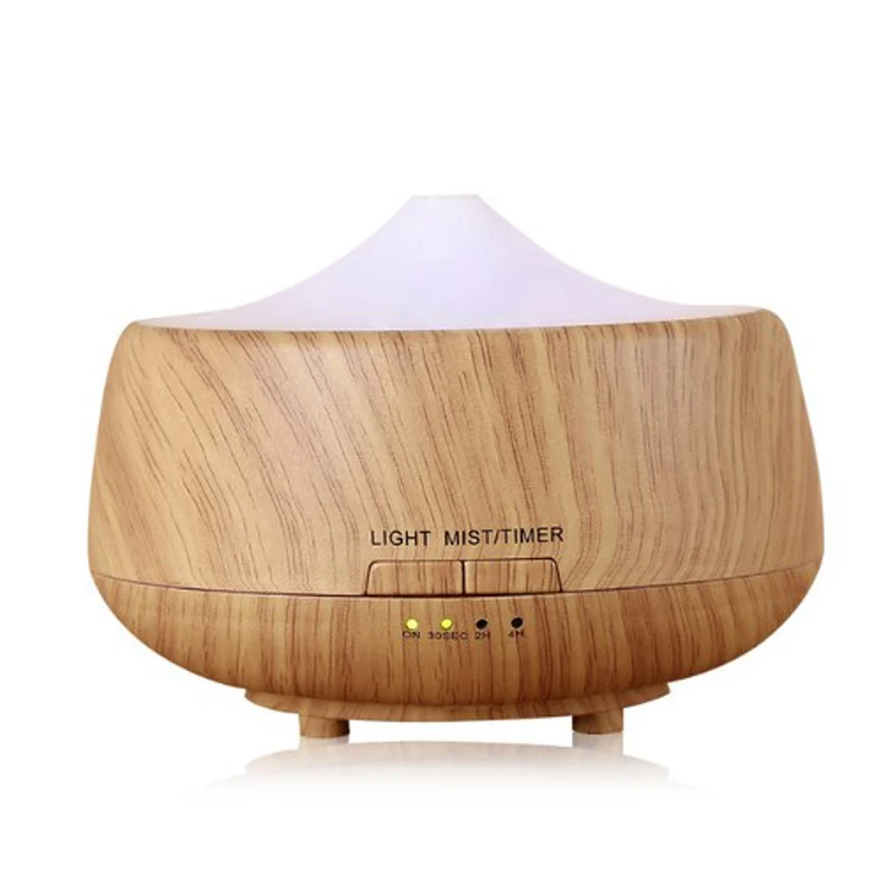 Aroma Aromatherapy Humidifier 7 Color LED Wood Grain Essential Oil Diffuser Anion Atomizer Ultrasonic Air Purifier Mist Maker