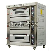 Ship to Lagos warehouse 3 layers 6 trays gas bread deck oven bakery oven prices baking pizza machine 2