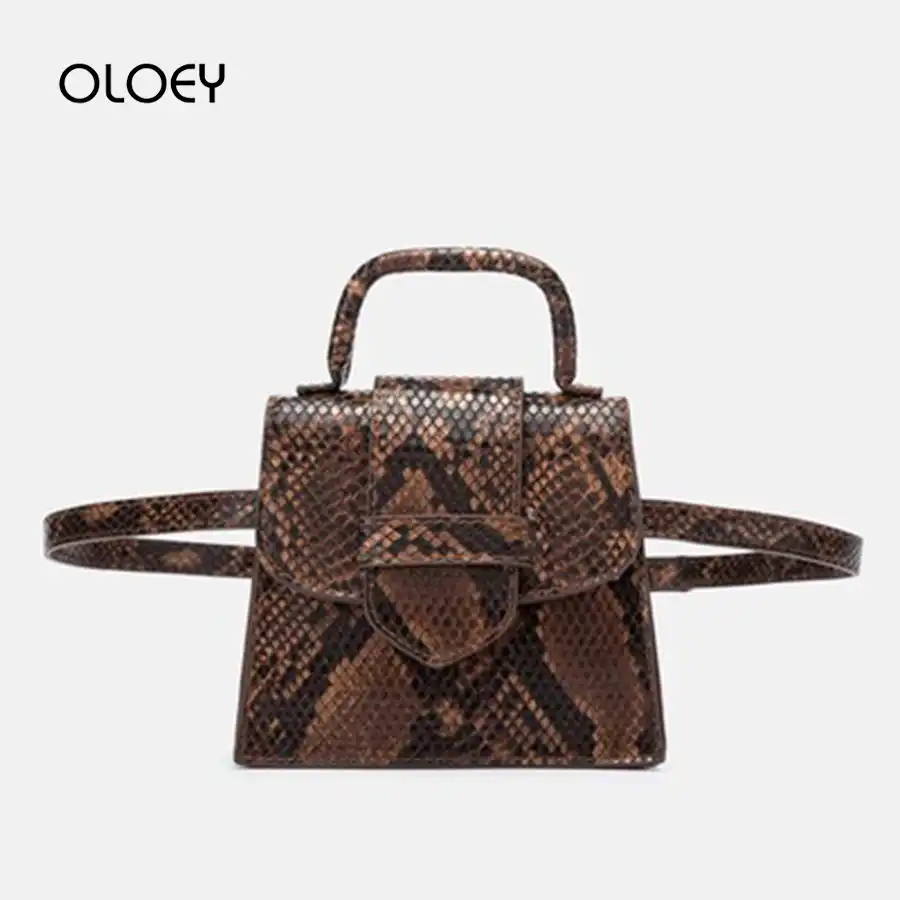 snake print mini bag