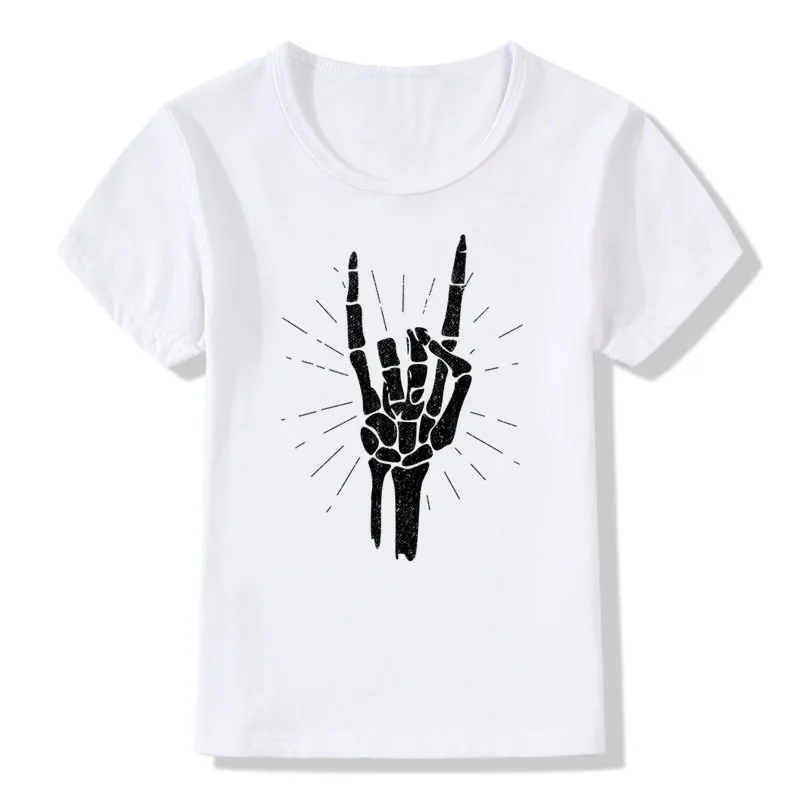 

Kids Summer Hipster Casual T-shirt Children Print Heavy Metal Rock Cool T shirt Baby Girls Boys Tops Clothes,-158