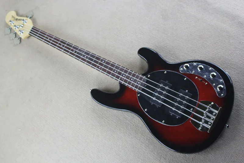 free shipping Top Quality New font b music b font man stingRay 4 strings red Electric