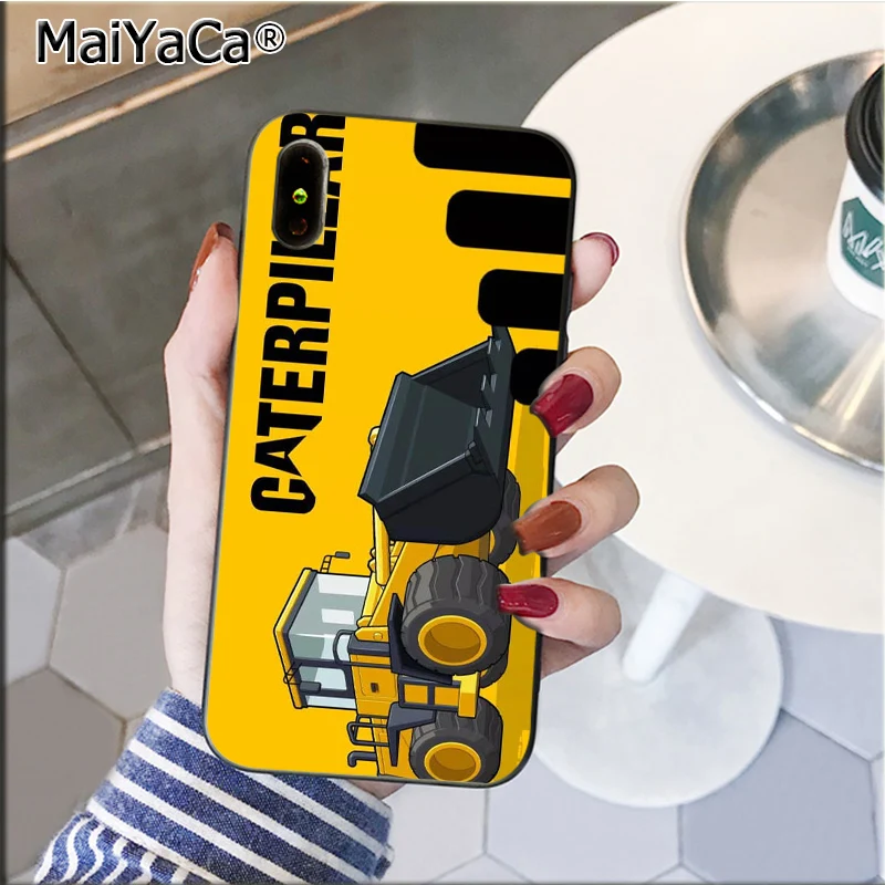 MaiYaCa Caterpillar logo. Black Soft Shell Phone Cover for Apple iPhone 8 7 6 6S Plus X XS MAX 5 5S SE XR Cellphones - Цвет: 2