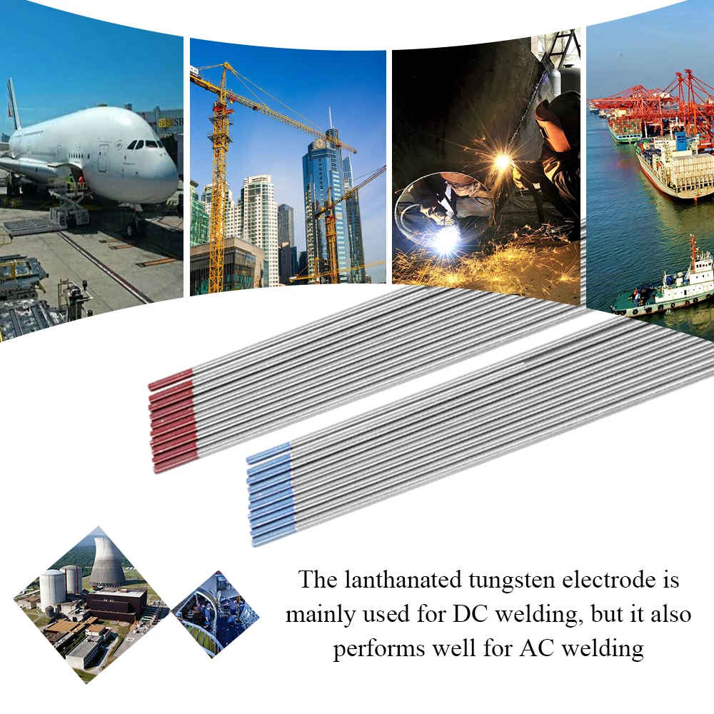 10 шт 175 мм Высокое качество лантанатные вольфрамовые электроды вольфрамовые стержни сварочные аксессуары Топ красный и синий