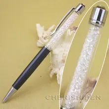 Продвижение Роскошный Черный Средства ухода за кожей+ белый кристалл хорошее качество Роллер/Шариковая ручка с большой алмаз в топ