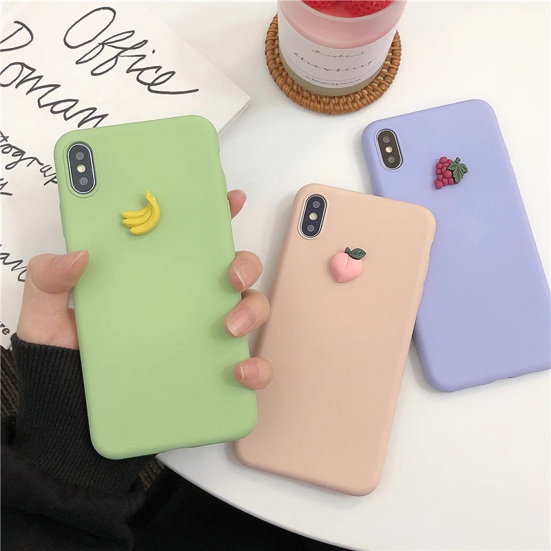 

Summer 3D Peach Fruit Phone Case for Iphone X Xs Max Liquid Silicon Case for Iphone 6s 7 8plus Soft Tpu Back Cover Shell