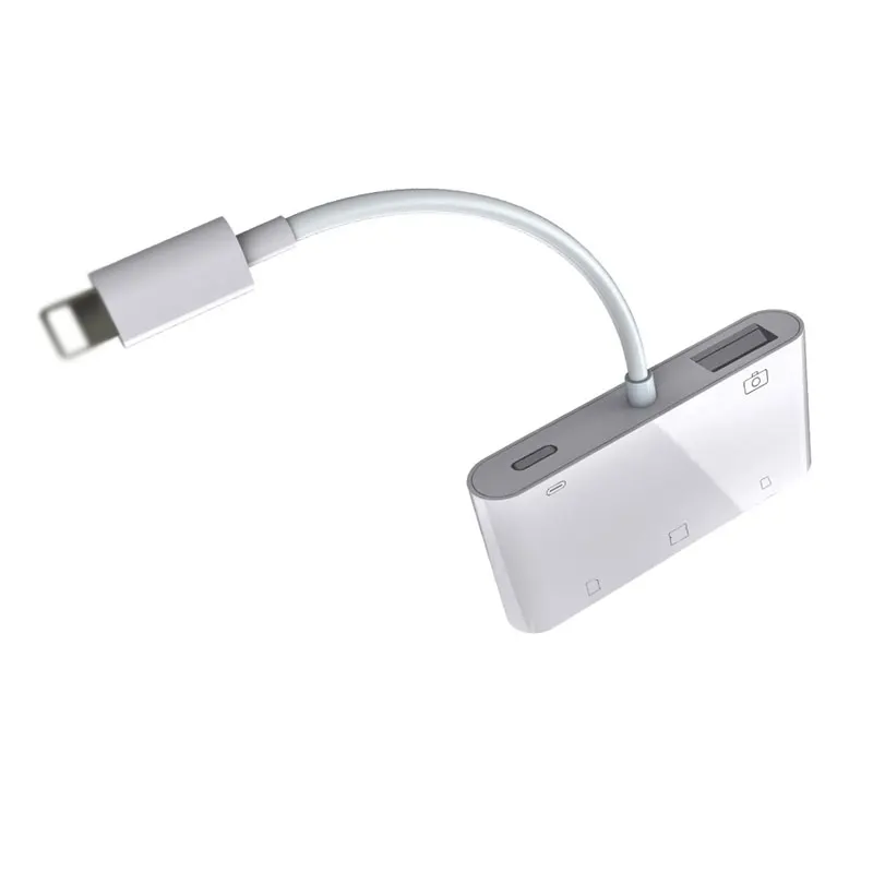 5в1 SD TF CF кард-ридер USB камера соединительный Комплект OTG кабель адаптер для iPhone X XS MAX XR 5 6 6S 7 8 Plus для iPad iOS 11/1