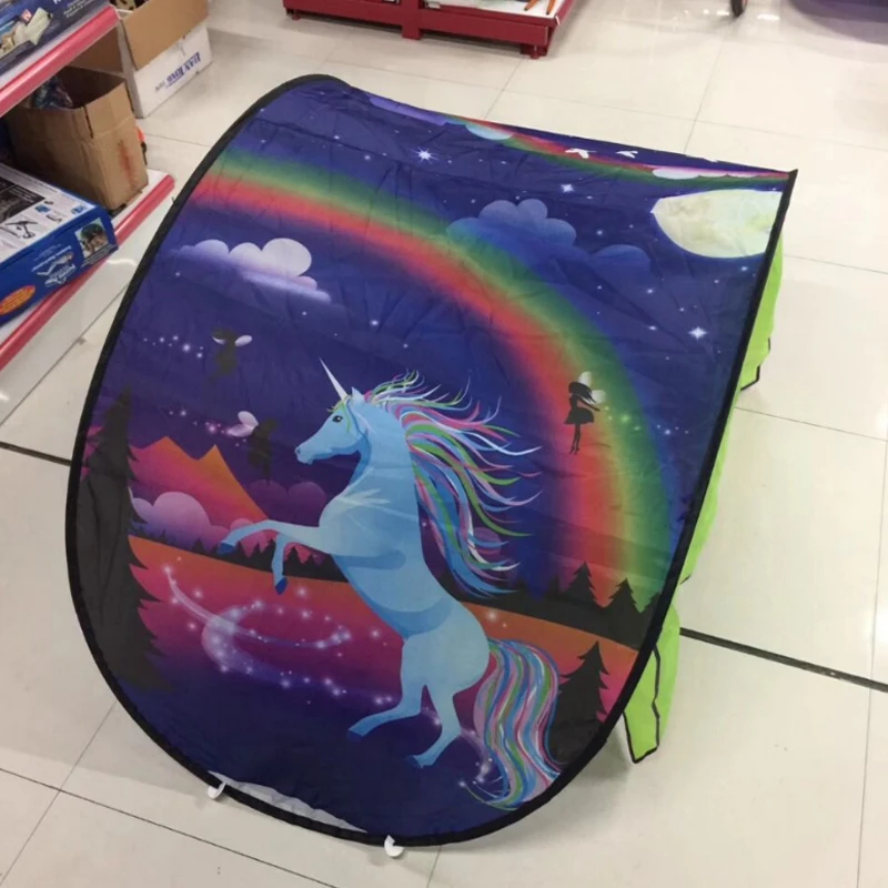 Skup Namioty dla dzieci Baby Up namiot z łóżkiem Cartoon Snowy składany domek do zabawy pocieszający w nocy śpiący na zewnątrz obóz Tipi