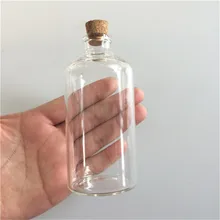 47x100x12 5 mm 110 ml Clear Transparent Glass Jars Containers Drifted Bottles With Corks Empty Glass