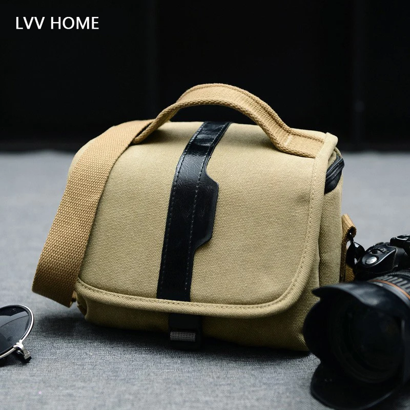 LVV المنزل الكتف قماش كاميرا حقيبة التخزين/الترفيه مضاد للخبط مايكرو-SLR أكياس التصوير منظمة