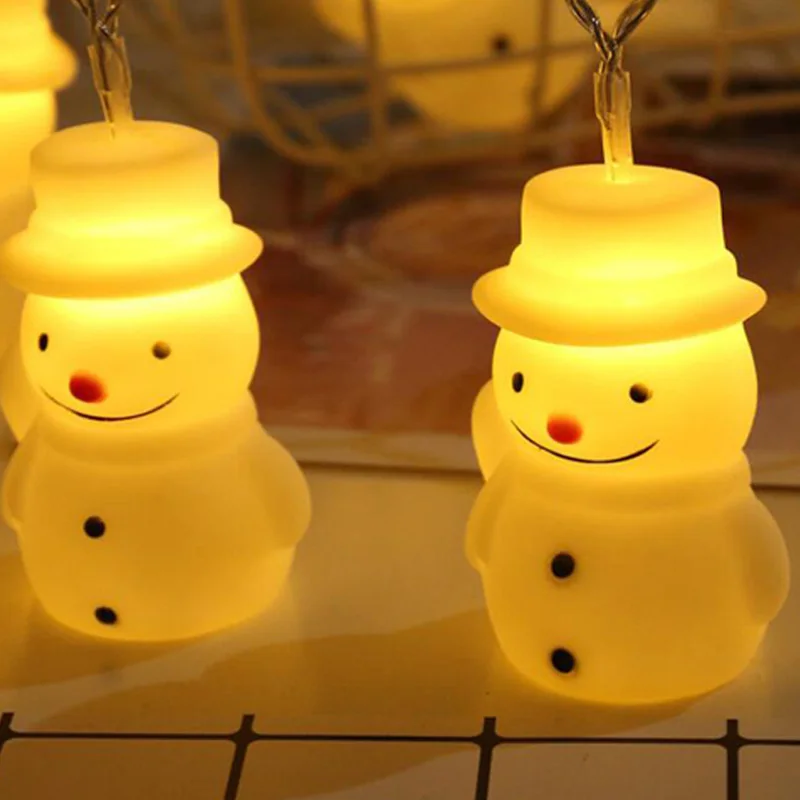 

Fairy Lights Christmas Tree Hanging LED Battery Operate Light String Merry Christmas Santa Claus Snowman Decorative Led Lights