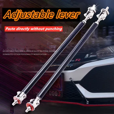 

2PCS Universal Adjustable Racing Front Bumper Lip Splitter Rod Strut Tie Bar Support Kit for Volvo V40 V50 V60 S80 XC60 XC90 S60