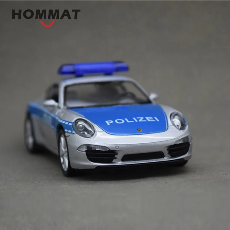 Hommate моделирование 1:36 911 Carrera S полицейский спортивный автомобиль модель литья под
