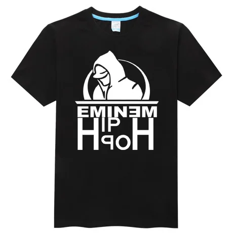 Аутентичные Эминем хип-хоп футболка хип-хоп рэп мужские футболки Эминем Slim Shady хардкор MC Grammy Awards - Цвет: NO1  black