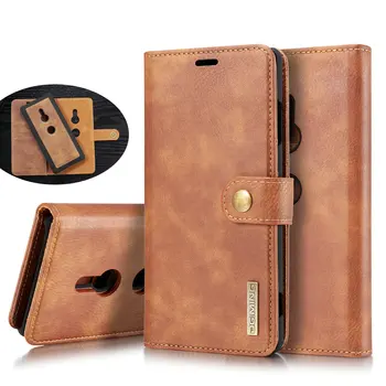 

For Sony Xperia XZ3 Genuine Leather Case Detachable Wallet Case on For Sony Xperia XZ3 XZ2 XZ1 XZ XZS X Compact Flip Case Etui
