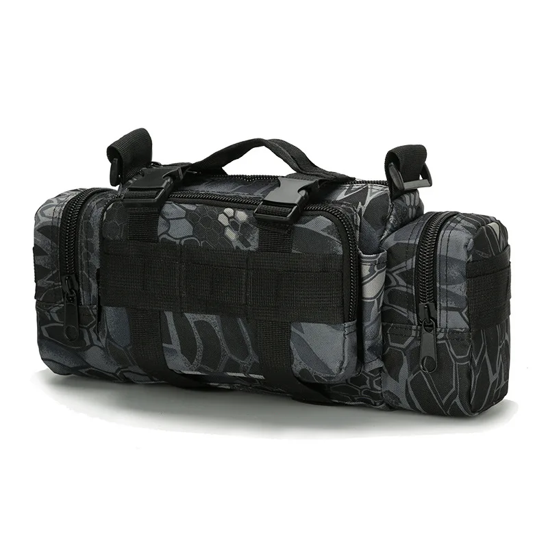 Открытый Тактический 3P поясная сумка Molle сумка на плечо водонепроницаемая сумка походный рюкзак сумка Оксфорд поясная сумка - Цвет: Mandrake Black