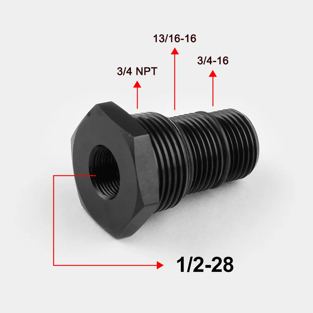 1/2-28 до 3/4-16 13/16-16 3/4 NPT Авто резьбовой масляный фильтр адаптер уплотнительные кольца klo - Цвет: Черный