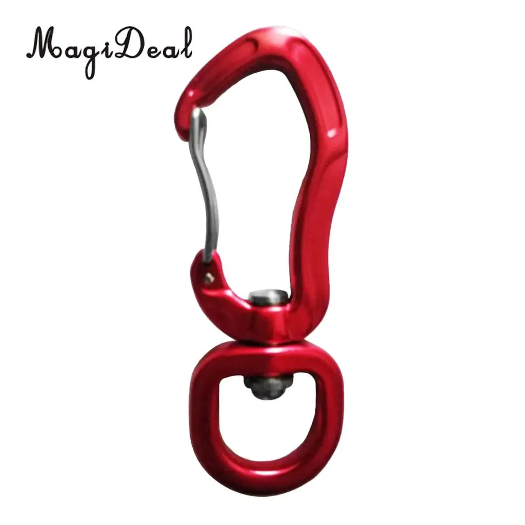 Outdoor 1 Pair Rock Tree Climbing Swivel Carabiner Hanging Connect Hook Camping 71/76mm round eye for Camping Caving Climbing