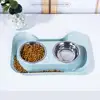 1Pc Durable Double Stainless Steel Dog Cat Bowls with Non-Spill & Non-Skid Design for Pet Food and Water Elevated Feeding 23 ► Photo 3/5