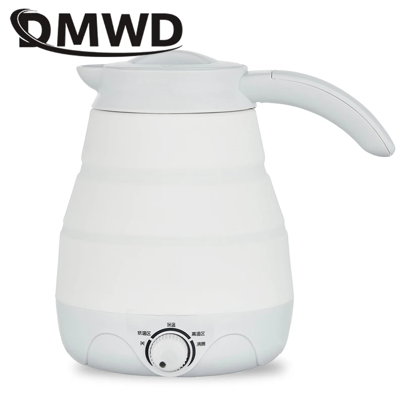Billige DMWD Dual Spannung Thermische Isolierung Wasserkocher Silikon Faltbare Tragbare Reise Heißer Wasser Heizung Kessel Tee Kochendem Topf