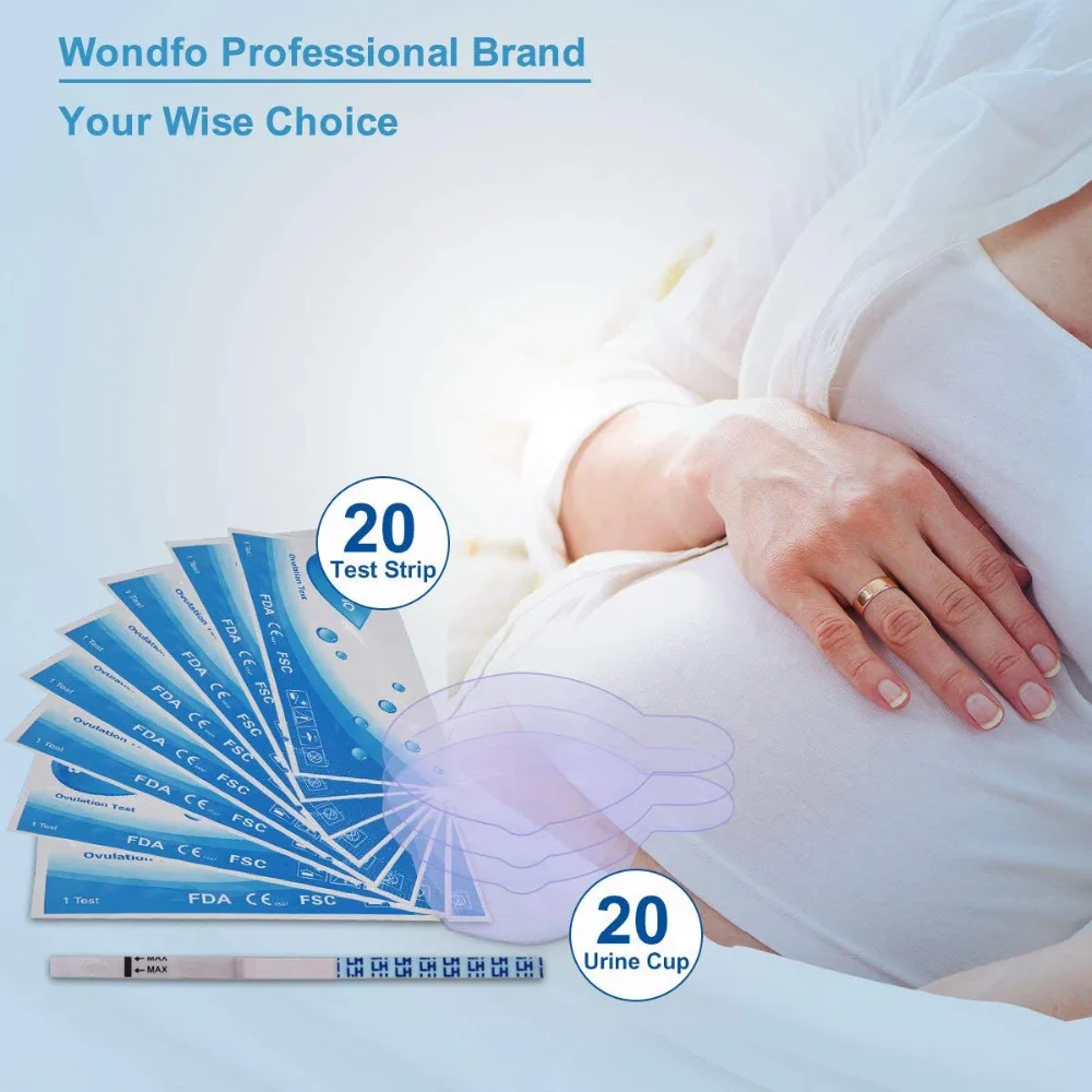 Wondfo 40 шт. овуляция+ 20 шт. тест на беременность моча полоски+ 2 шт. струйный тест на беременность моча наборы с мочой чашки