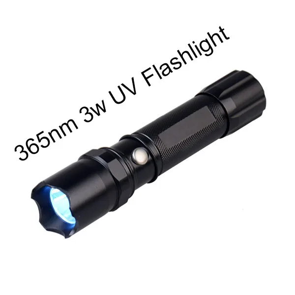 Professional 365 nM 3w UV LED Ultraviolet Flashlight for Gemstone and