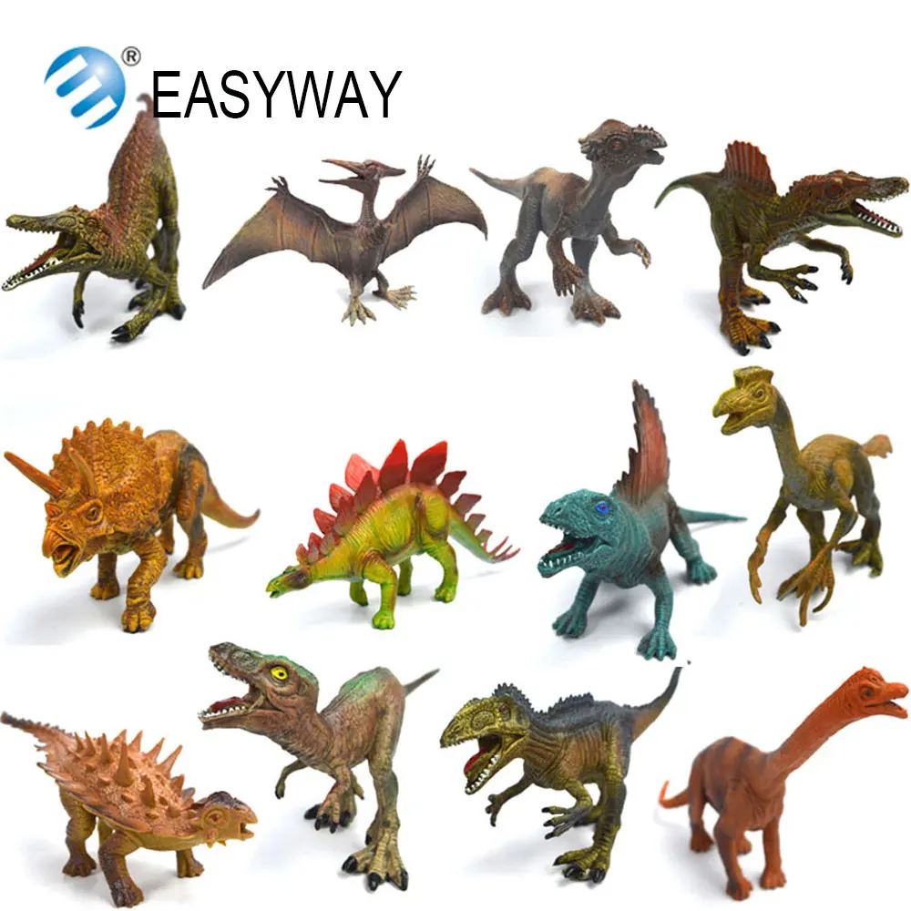 EASYWAY Real Life Dinosaur Action Figures Set Jurassic Dinosaur Plastic