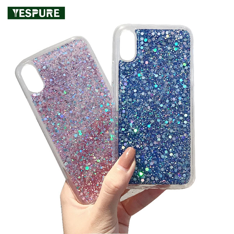 Модный Блестящий чехол для телефона YESPURE Iphone X 6 6s 6plus 7 7plus 8 8plus TPU мобильный