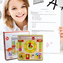 Календарь Часы головоломка подвесная деревянная головоломка доска для детей раннее образование игрушка узнать время сезон погода месяц