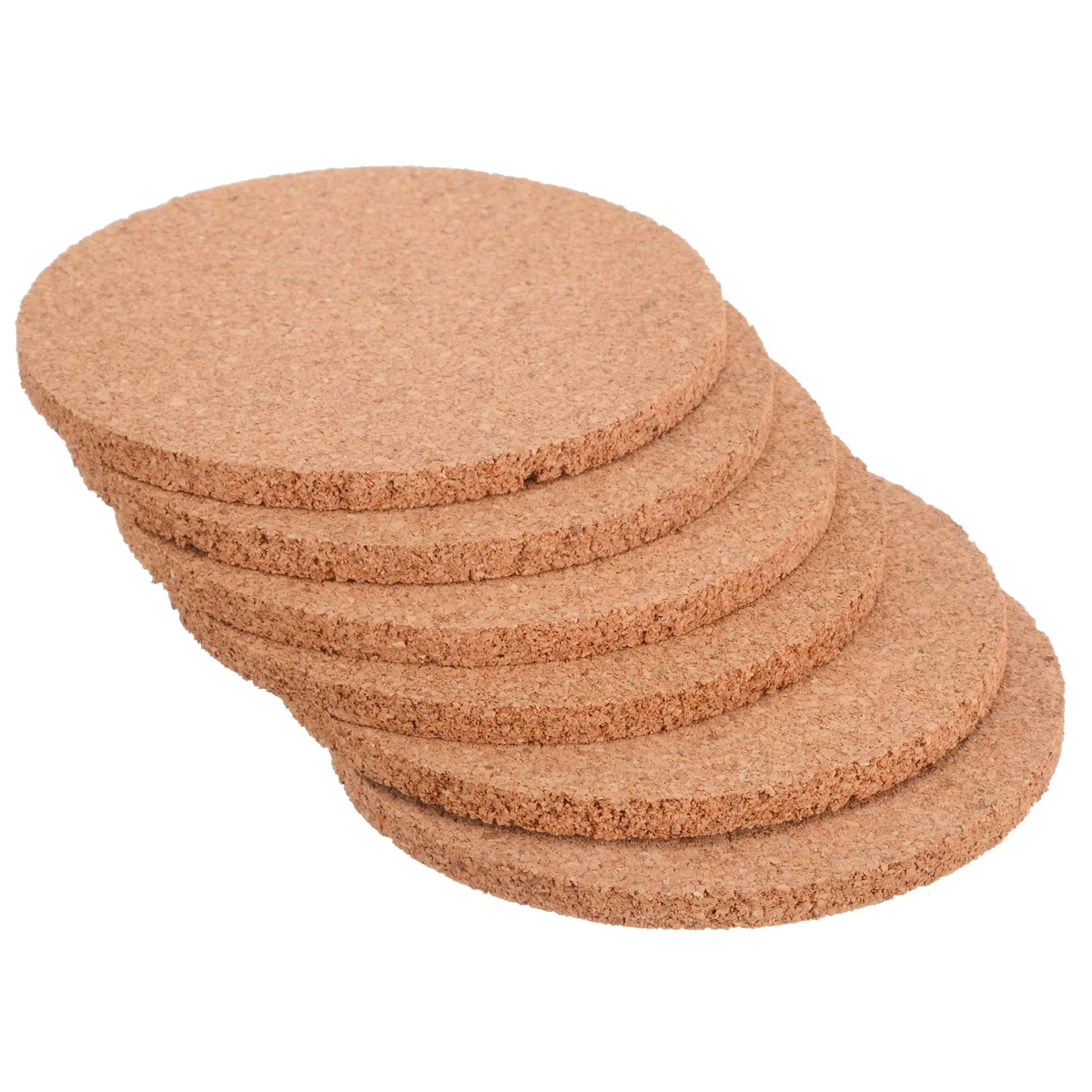 6Pcs Cork Coasters Round Cork Coaster Mayitr Dining Pads Mug Glass Cup Mats 10cm Table Decor Placement