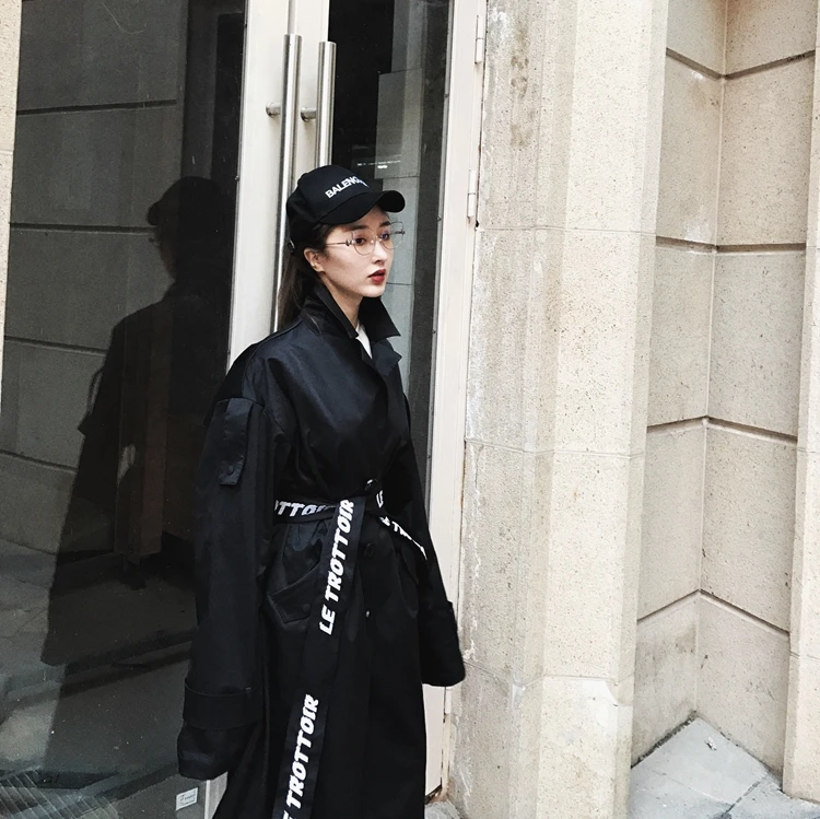 Высокая мода Уличная Повседневная негабаритных длинный Тренч пальто для женщин винтажные пальто ветровка sobretudo feminino