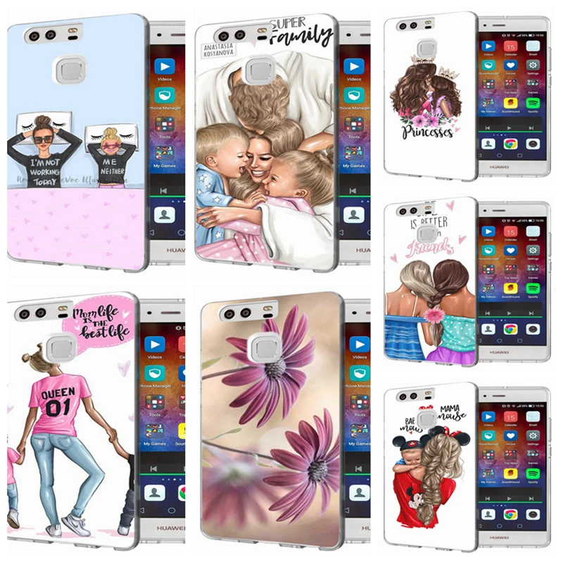 TPU чехол для Huawei P9 P10 Lite P8 2016 2017 Y5 II 2 Y5ii/Y6ii цветной мягкий задней панели Fundas C161 |
