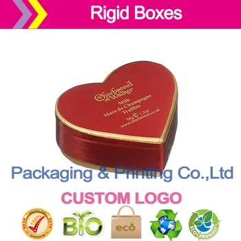 

heart shape rigid boxes,lift off lid,gold edge,hot stamping logo,great for Jewelry gift