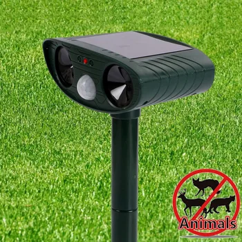 

Eco-Friendly Solar Power Ultrasonic Signals Outdoor Bird Mouse Dog Cat Expeller Ultra Sonic Repeller Frighten Animal Repeller