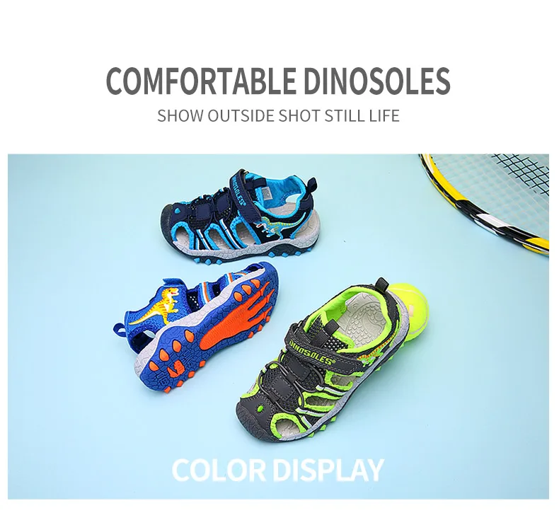 borracha brilhante t-rex crianças verão sapatos de