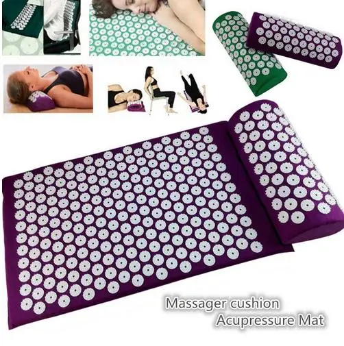 Massage cushion Acupressure Mat Relieve Stress Pain Acupuncture Spike Yoga Mat with Pillow Drop shipping Massage cushion Acupressure Mat Relieve Stress Pain Acupuncture Spike Yoga Mat with Pillow Drop shipping