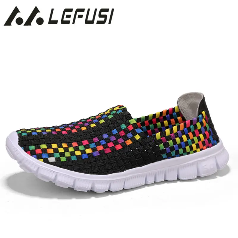 Big Size 35-44 Yards Woven Mesh Women Shoes Round Head Breathable Soft Flats Slip-On Footwear Lightweight Outdoor Casual Shoes (13)