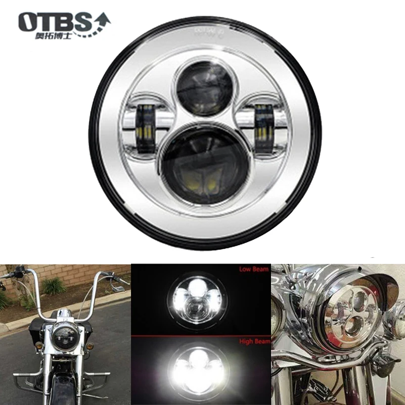 

OTBS Motorcycle 7 inch Projector LED Headlamp Headlight For Harley FLS, FLSTC, FLSTF FLSTFB FLSTN Touring Trike